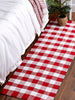 Red & White Buffalo Check Rag Rug 2Ft 3Inx6Ft