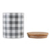 Gray & White Buffalo Check Ceramic Canister Set