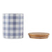 Stonewash Blue & White Buffalo Check Ceramic Canister Set