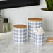 Stonewash Blue & White Buffalo Check Ceramic Canister Set