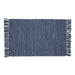 French Blue & Off White 2-Tone Ribbed Rug 2X3 Ft