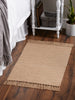 Stone & Off White 2-Tone Ribbed Rug 2X3 Ft