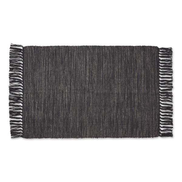 Mineral & Off White 2-Tone Ribbed Rug 2X3 Ft