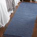 French Blue & Off White 2-Tone Ribbed Rug 2Ft 6Inx6Ft