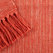 Vintage Red & Off White 2-Tone Ribbed Rug 2Ft 6Inx6Ft