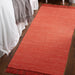 Vintage Red & Off White 2-Tone Ribbed Rug 2Ft 6Inx6Ft