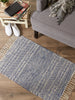 French Blue Textured Dobby Hand-Loomed Rug 2X3 Ft