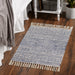 French Blue Textured Dobby Hand-Loomed Rug 2X3 Ft