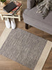 Gray Variegated Border Hand-Loomed Rug 2X3 Ft