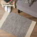 Gray Variegated Border Hand-Loomed Rug 2X3 Ft