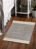 Gray Variegated Border Hand-Loomed Rug 2X3 Ft