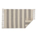 Gray Ticking Stripe Hand-Loomed Rug 2X3 Ft