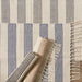 Gray Ticking Stripe Hand-Loomed Rug 2X3 Ft