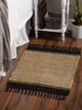 Black With Natural Jute Stripes Hand-Loomed Rug 2X3 Ft