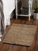 French Blue With Natural Jute Chevron Hand-Loomed Rug 2X3 Ft