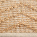 Off White With Natural Jute Chevron Hand-Loomed Rug 2X3 Ft