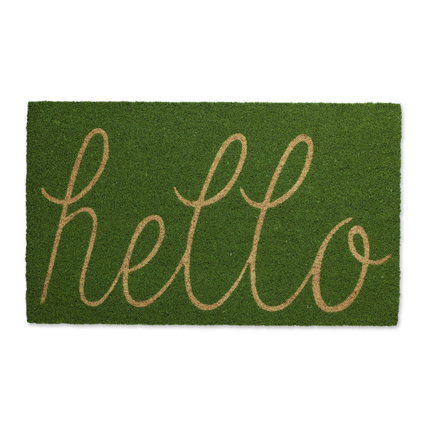 Green Apple Hello Doormat