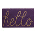 Purple Hello Doormat