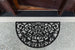 Welcome Scroll Half Moon Rubber Doormat