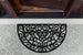 Heart Scroll Half Moon Pin Rubber  Doormat