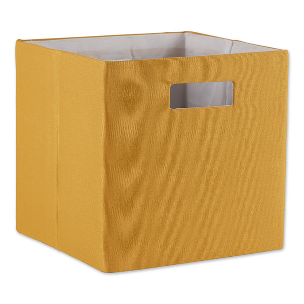 Polyester Cube Solid Honey Gold Square 11 x 11 x 11