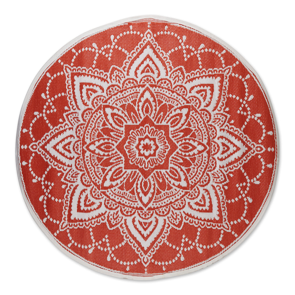 Spice Boho Floral Outdoor Rug 5 Ft Round