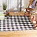 Black & White Buffalo Check Outdoor Rug 5X8 Ft