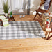 Gray & White Buffalo Check Outdoor Rug 4X6 Ft