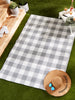 Gray & White Buffalo Check Outdoor Rug 4X6 Ft