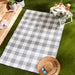 Gray & White Buffalo Check Outdoor Rug 4X6 Ft