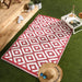 Rust & White Mesa Outdoor Rug 4X6 Ft