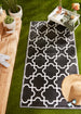 Black Lattice Outdoor Floor Runner 3X6 Ft