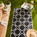 Black Lattice Outdoor Floor Runner 3X6 Ft