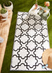 Black Lattice Outdoor Floor Runner 3X6 Ft