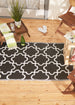 Black Lattice Outdoor Floor Runner 3X6 Ft