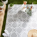 Gray Lattice Outdoor Rug 5X8 Ft