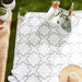 Gray Lattice Outdoor Rug 5X8 Ft