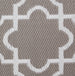 Stone & White Lattice Outdoor Rug 4X6 Ft