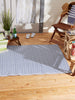 French Blue Diamond Outdoor Rug 4X6 Ft