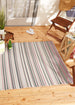 Natural Multi Tone Stripe Outdoor Rug 4X6 Ft