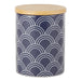 Nautical Blue And White Mixed Print Ceramic Canister