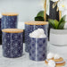 Nautical Blue And White Mixed Print Ceramic Canister