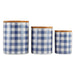 Blue & White Buffalo Check Ceramic Canister