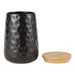 Black Matte Dimple Texture Ceramic Canister Set