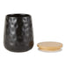 Black Matte Dimple Texture Ceramic Canister Set