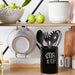 Black Stir It Up Ceramic Utensil Holder