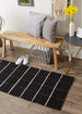 Black & Cream Farmhouse Check Rug 2Ft 3Inx6Ft