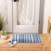 Blue Tonal Stripe Tufted Mat 17.75X29.5