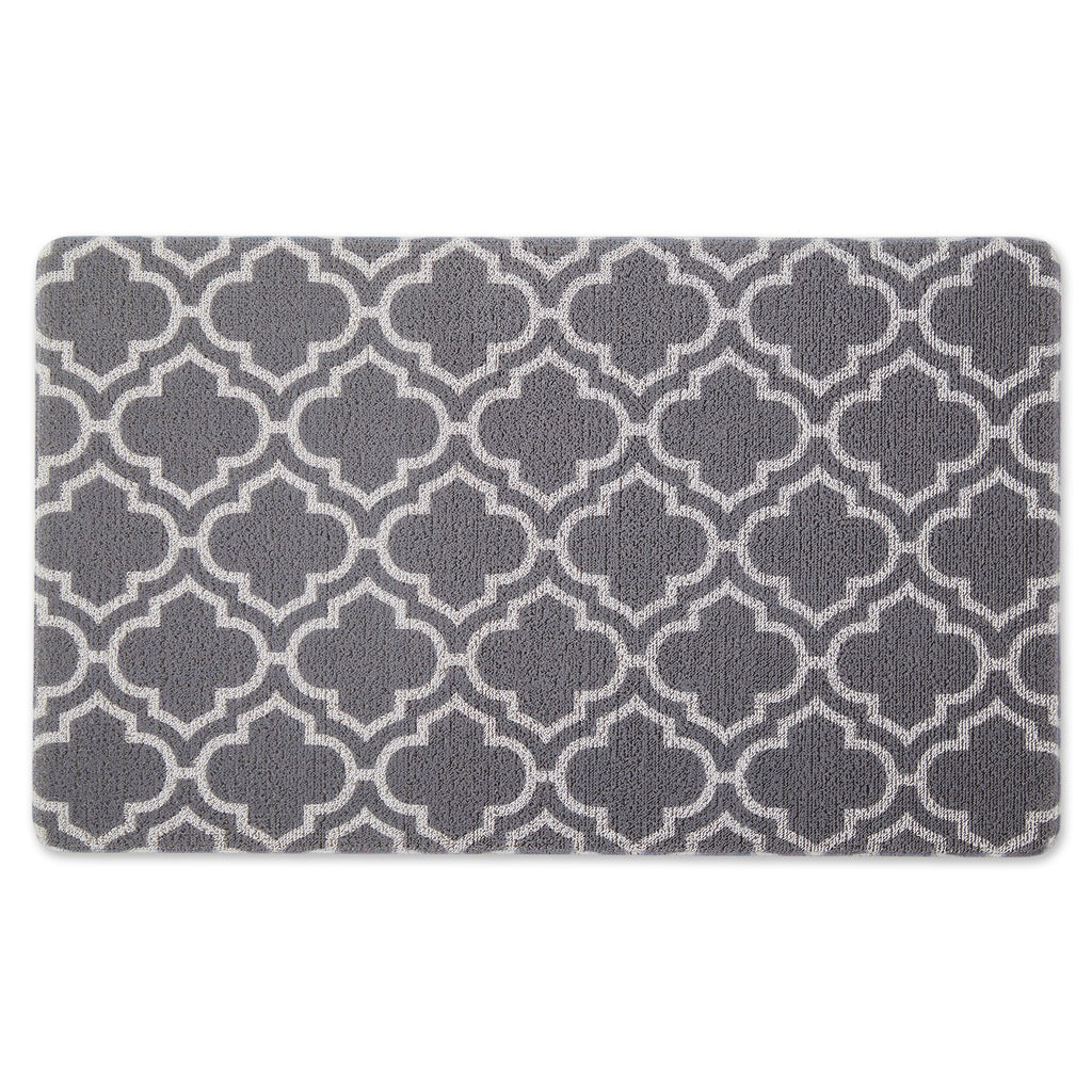 Gray Lattice Tufted Mat 17.75X29.5