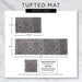 Gray Lattice Tufted Mat 17.75X29.5